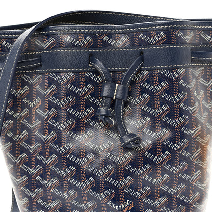 Goyard Goyardine Petit Flot Bucket Bag PM Navy 7 of 9