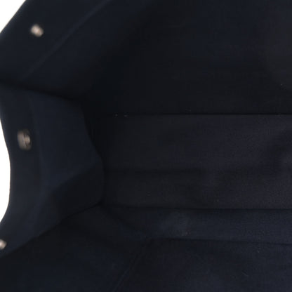 Saint Laurent Linen Calfskin Rive Gauche Tote Navy 5 of 9