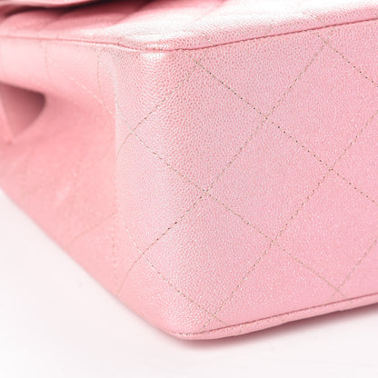 Chanel Iridescent Caviar Quilted Jumbo Double Flap Rose Pink 8 of 9
