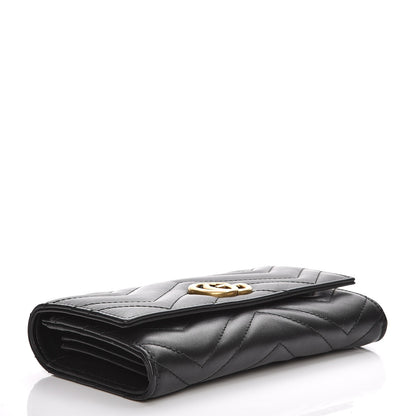 Gucci Calfskin Matelasse GG Marmont Continental Wallet Black 4 of 8