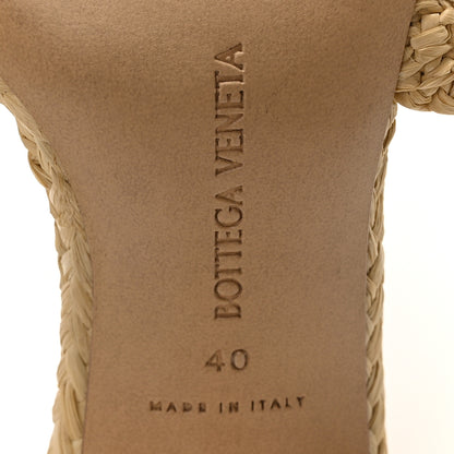 Bottega Veneta Raffia Intrecciato Lido Mule 90 Sandals 40 Cane Sugar 7 of 8