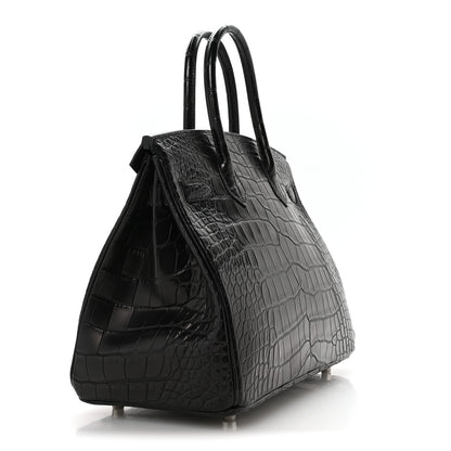 Hermes Matte Alligator Birkin 30 Black 3 of 10