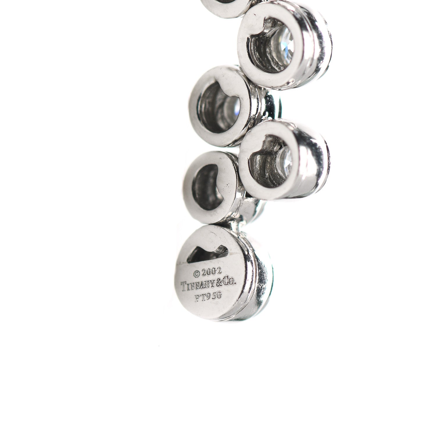 Tiffany Platinum Diamond Bubble Drop Earrings 4 of 7