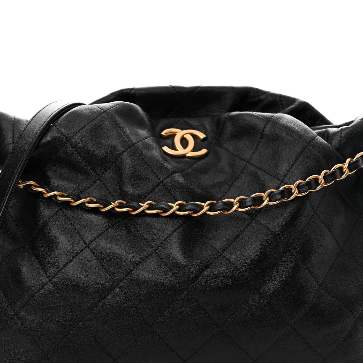 Chanel Calfskin Quilted Coco Shelter Bowling Bag Black 8 of 10