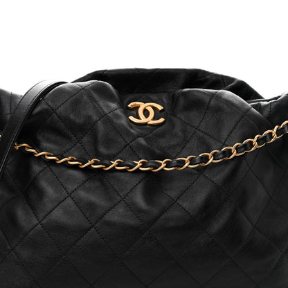 Chanel Calfskin Quilted Coco Shelter Bowling Bag Black 8 of 10