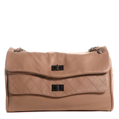 Chanel Lambskin Quilted Mademoiselle Jumbo Flap Beige 1 of 7