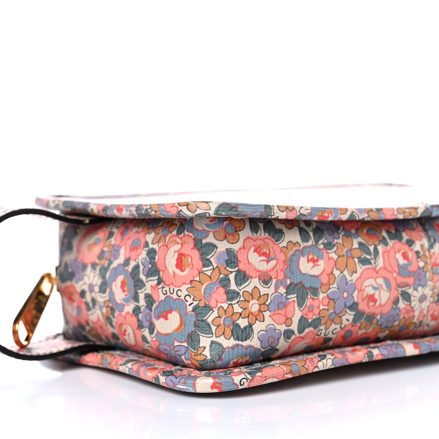 Gucci X LIBERTY OF LONDON Calfskin Infinity Abbey Zip Around Beauty Case Perfect Pink Ivory 8 of 9