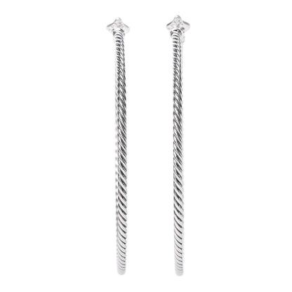 David Yurman Sterling Silver 54mm Cable Classics Hoop Earrings 1 of 5