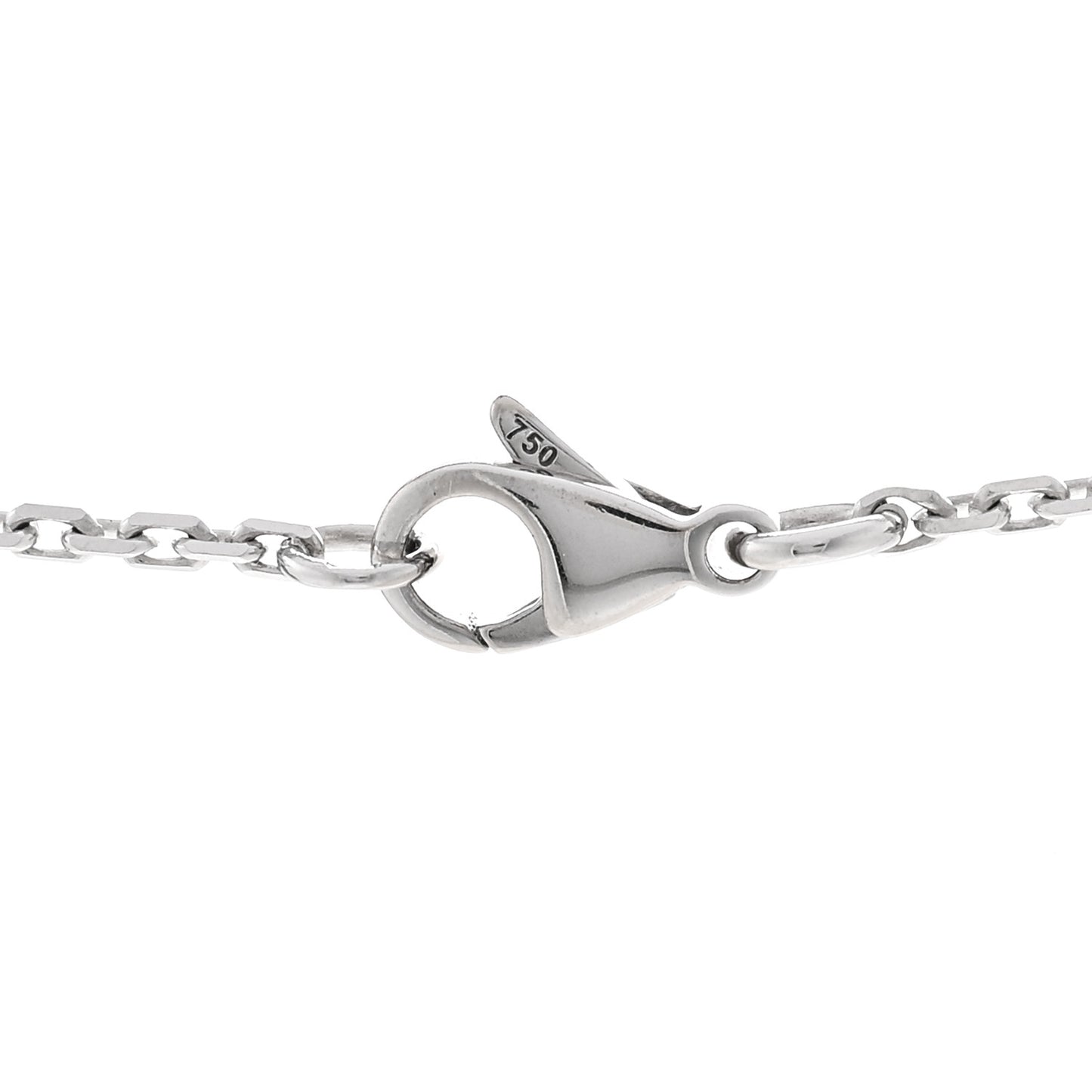 18K White Gold Diamond Large Comete Geode Pendant Necklace