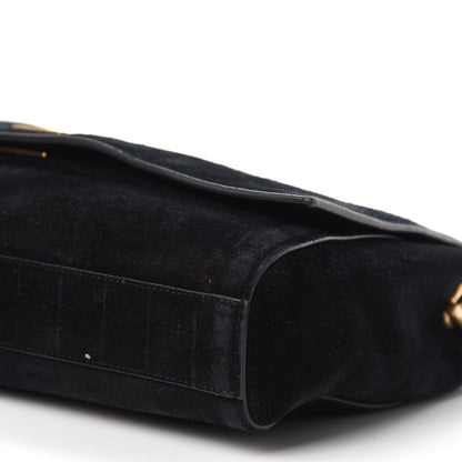 Saint Laurent Smooth Calfskin Suede Medium Reversible Monogram Kate Satchel Black 7 of 10