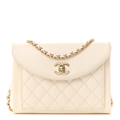 Chanel Calfskin Quilted Smart Pocket Crossbody Bag White 1 of 10