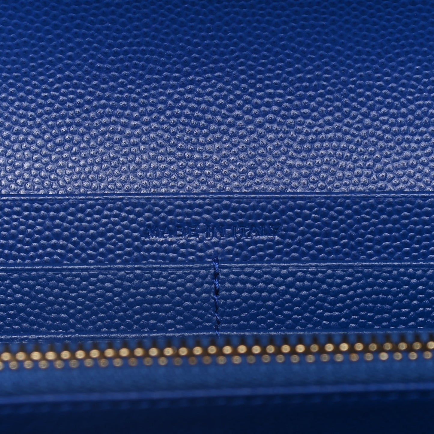 Grain De Poudre Matelasse Chevron Monogram Flap Wallet Royal Blue