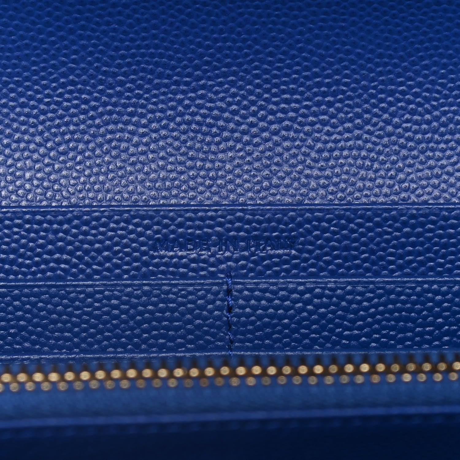Saint Laurent Grain De Poudre Matelasse Chevron Monogram Flap Wallet Royal Blue 7 of 12