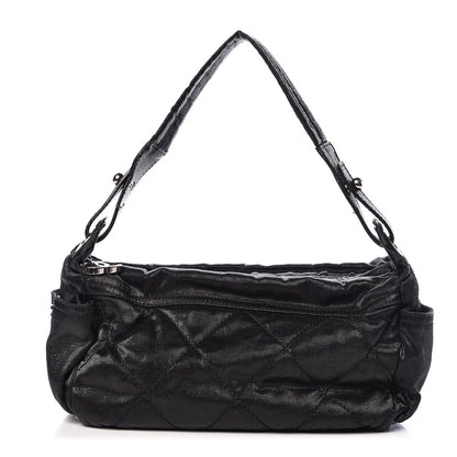 Chanel Coated Canvas Paris Biarritz Hobo Black 1 of 13