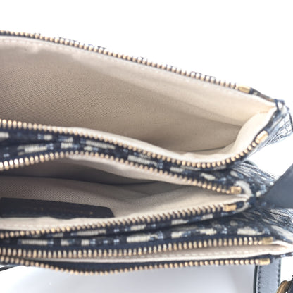 Christian Dior Oblique Saddle Pouch With Strap Navy Blue 5 of 6