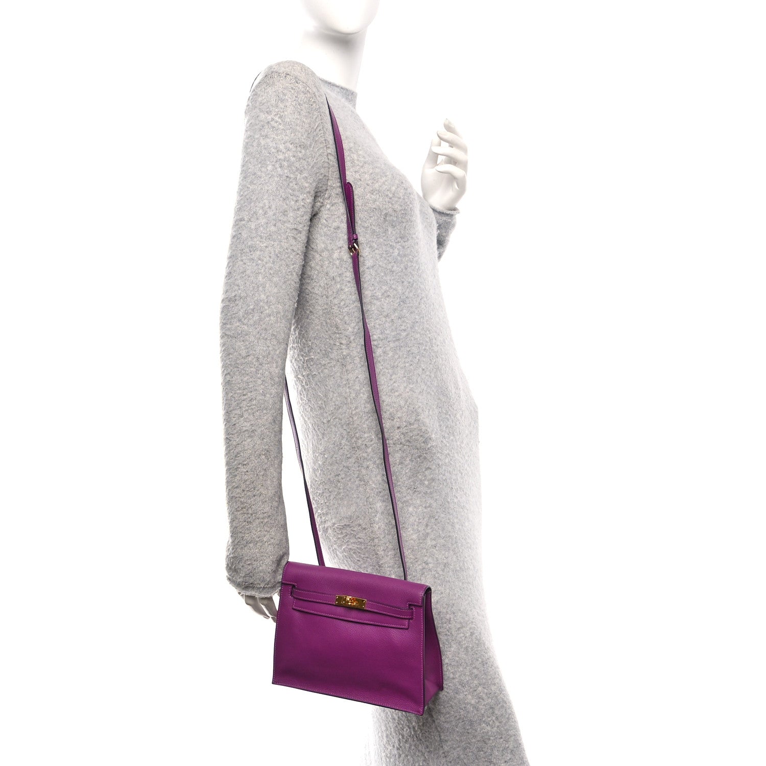 Hermes Evercolor Kelly Danse II Belt Bag Anemone 2 of 15