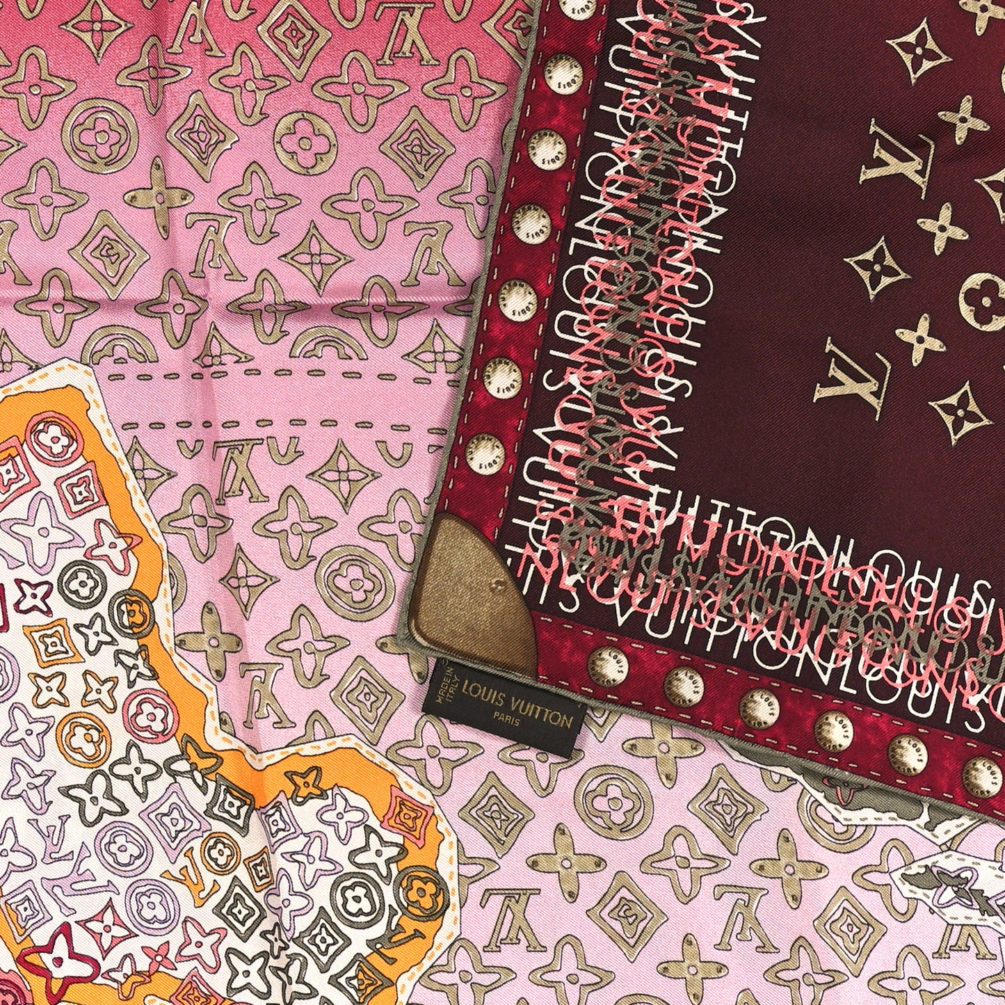 Silk World Square Scarf Multicolor