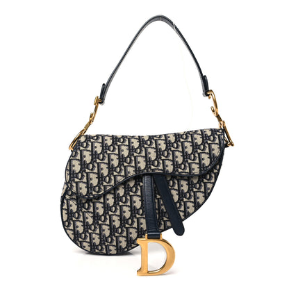 Christian Dior Oblique Saddle Bag Blue 1 of 10