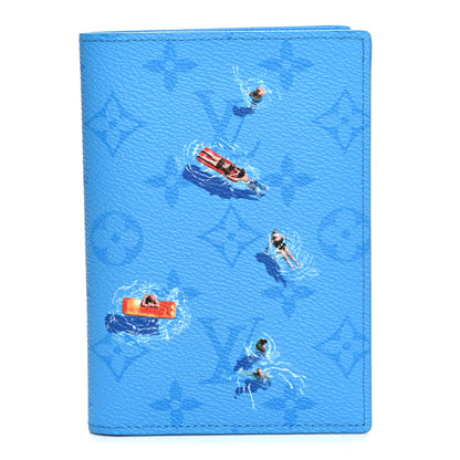 Louis Vuitton Monogram Sports Passport Cover Pool Blue 1 of 7