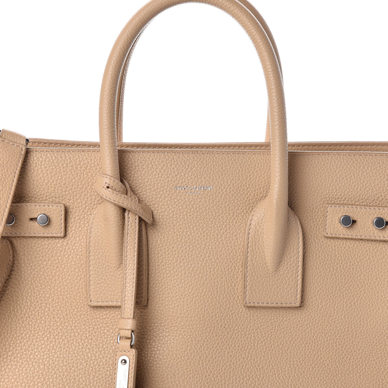 Saint Laurent Grained Calfskin Small Supple Sac De Jour Dark Beige 7 of 12