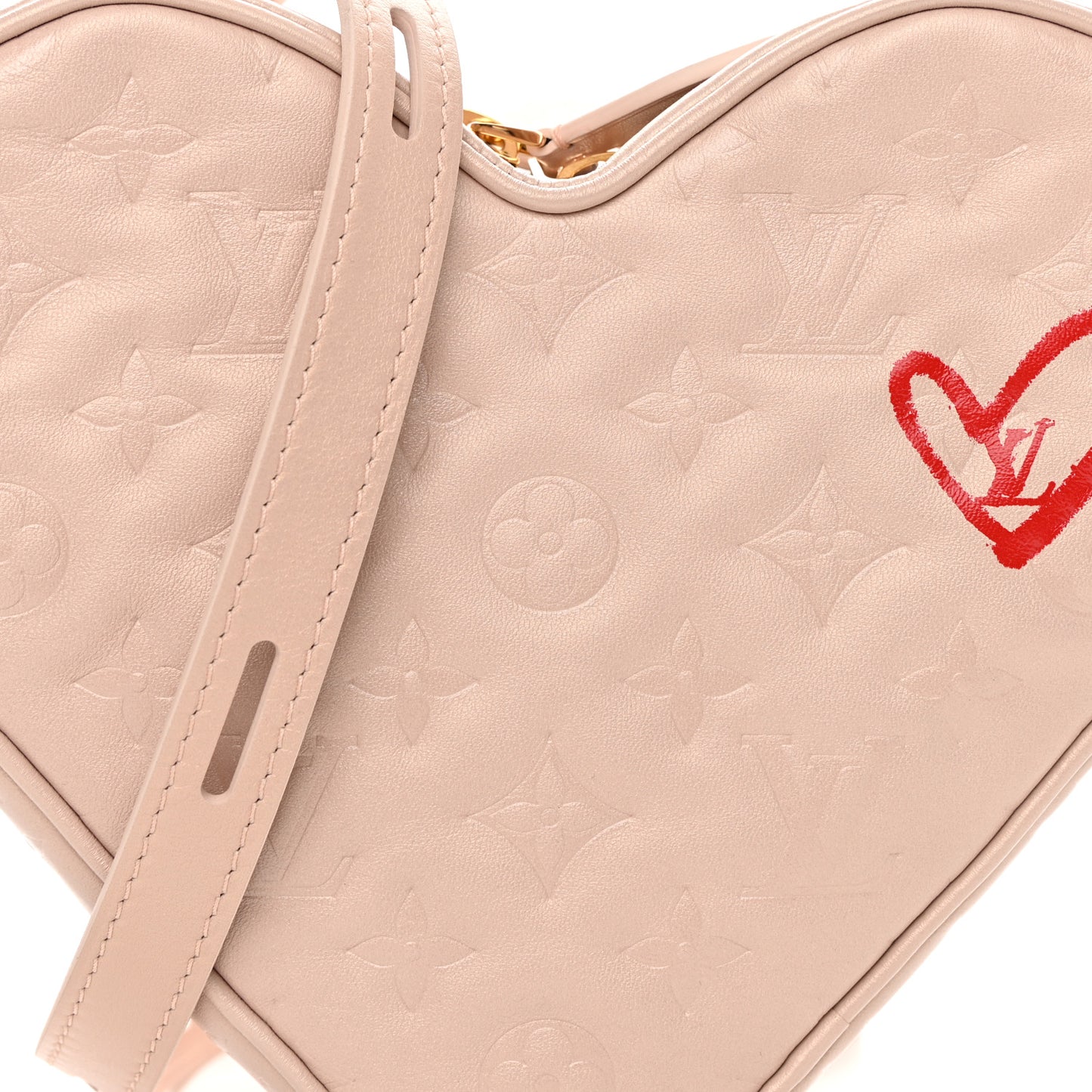 Lambskin Embossed Monogram Fall In Love Sac Coeur Light Pink