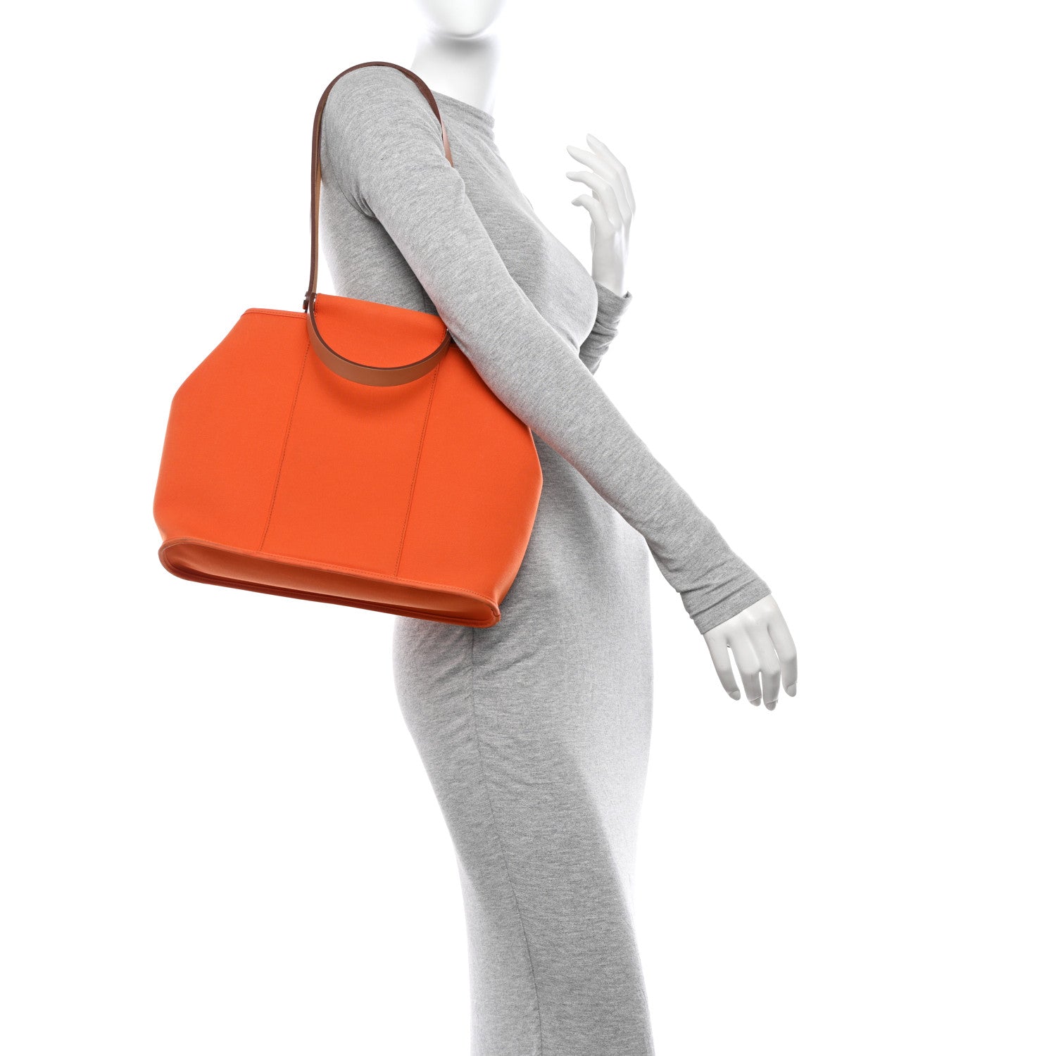 Hermes Toile Cabag 32 PM Orange 2 of 13