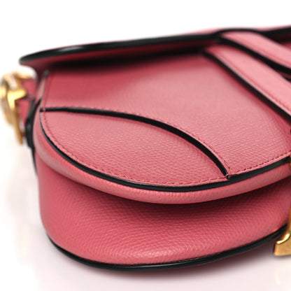 Christian Dior Grained Calfskin Mini Saddle Bag Pink 9 of 10