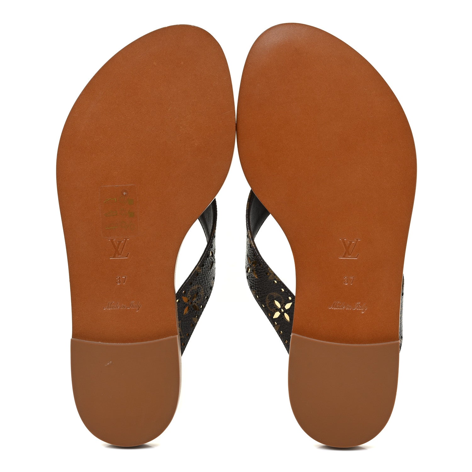 Louis Vuitton Monogram Sunny Flat Thong Sandals 37 Brown 5 of 12