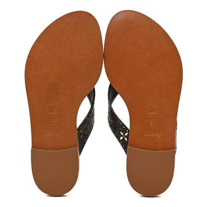 Louis Vuitton Monogram Sunny Flat Thong Sandals 37 Brown 5 of 12