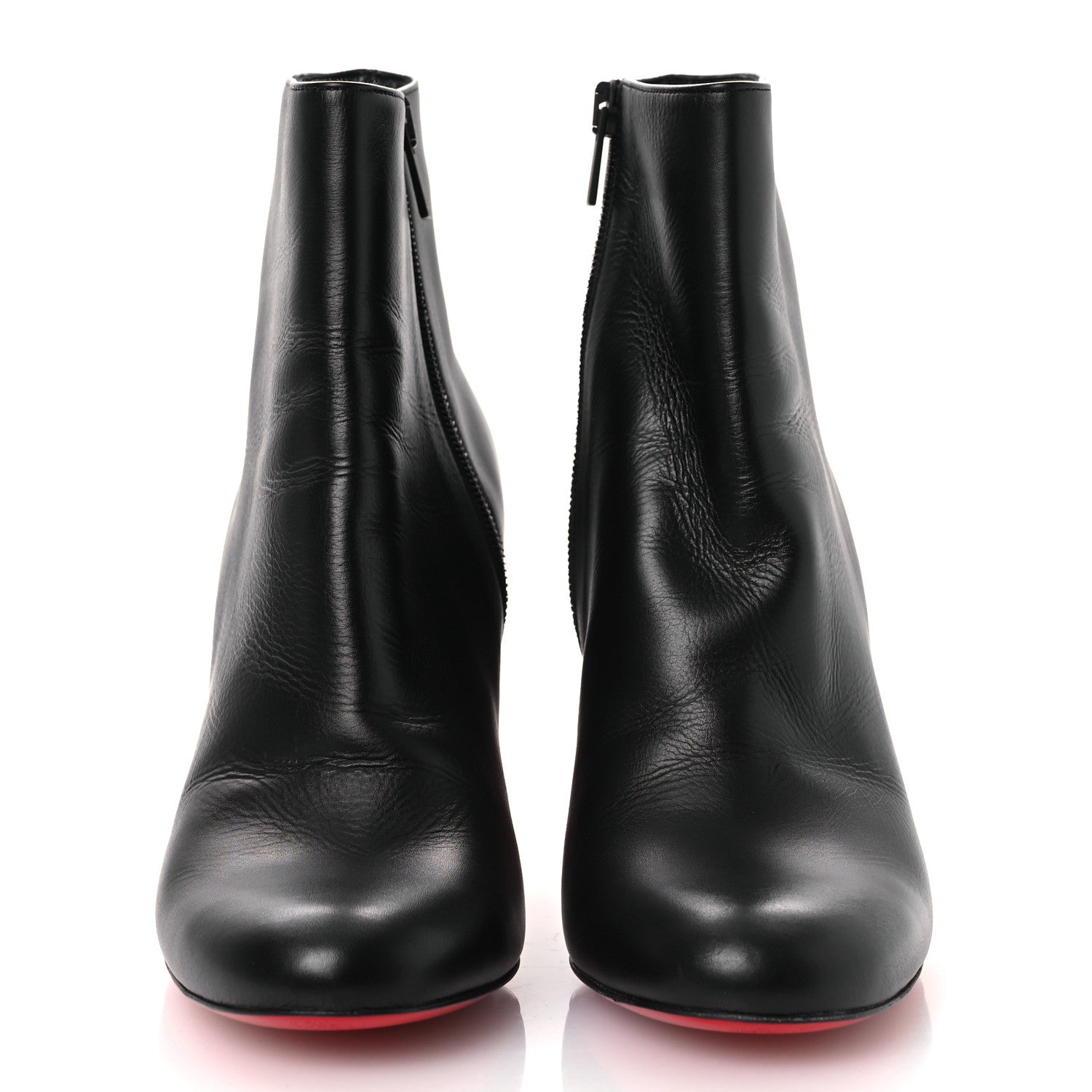 Christian Louboutin Smooth Calfskin Suzi Folk 85 Ankle Boots 38 Black 3 of 10