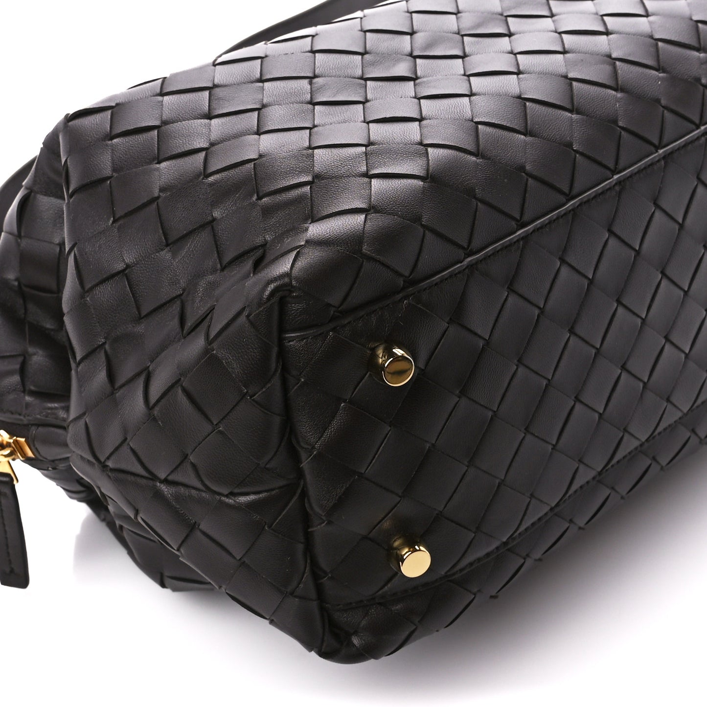 Nappa Intrecciato Bauletto Ebano
