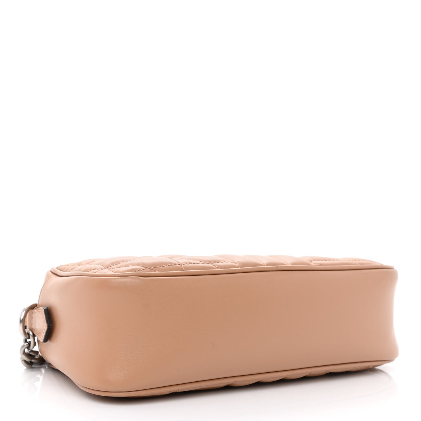 Calfskin Matelasse Aria Small GG Marmont Chain Shoulder Bag Camelia