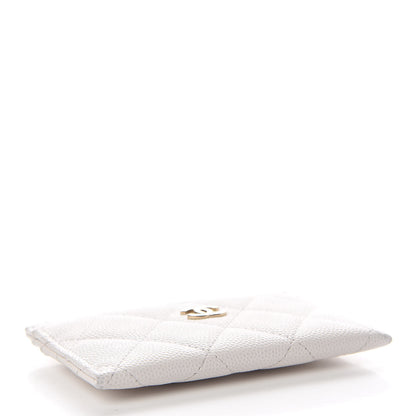 Chanel Caviar Quilted Card Holder White 4 of 14