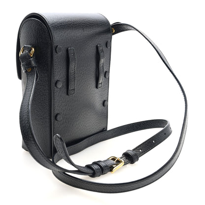 Gucci Dollar Calfskin Vertical Horsebit 1955 Crossbody Bag Black 3 of 9