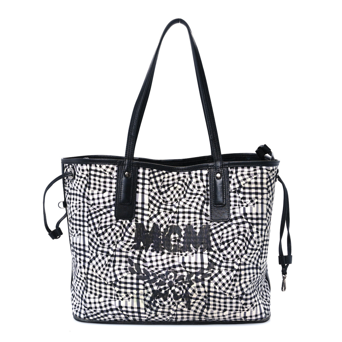 MCM Visetos Medium Liz Reversible Shopper Tote Black 3 of 21