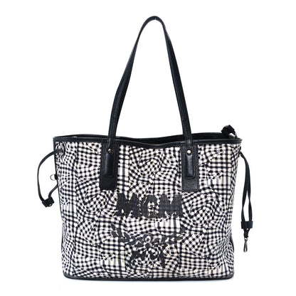 MCM Visetos Medium Liz Reversible Shopper Tote Black 3 of 21