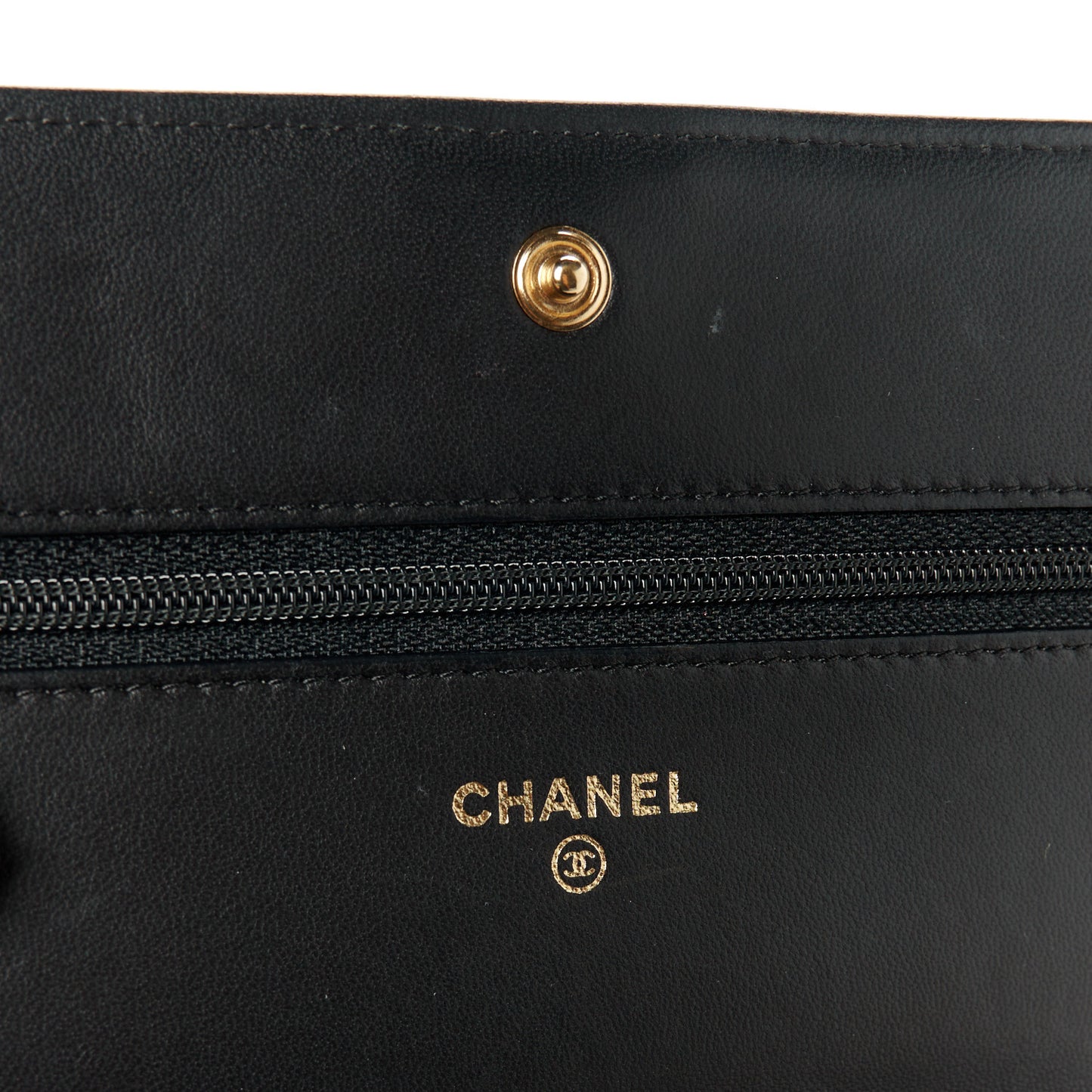 Lambskin Quilted Boy Wallet On Chain WOC Black