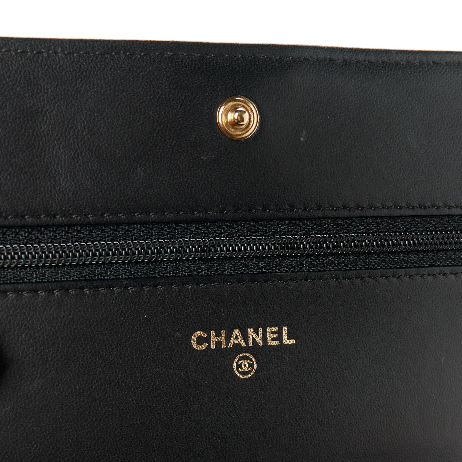 Chanel Lambskin Quilted Boy Wallet On Chain WOC Black 6 of 11