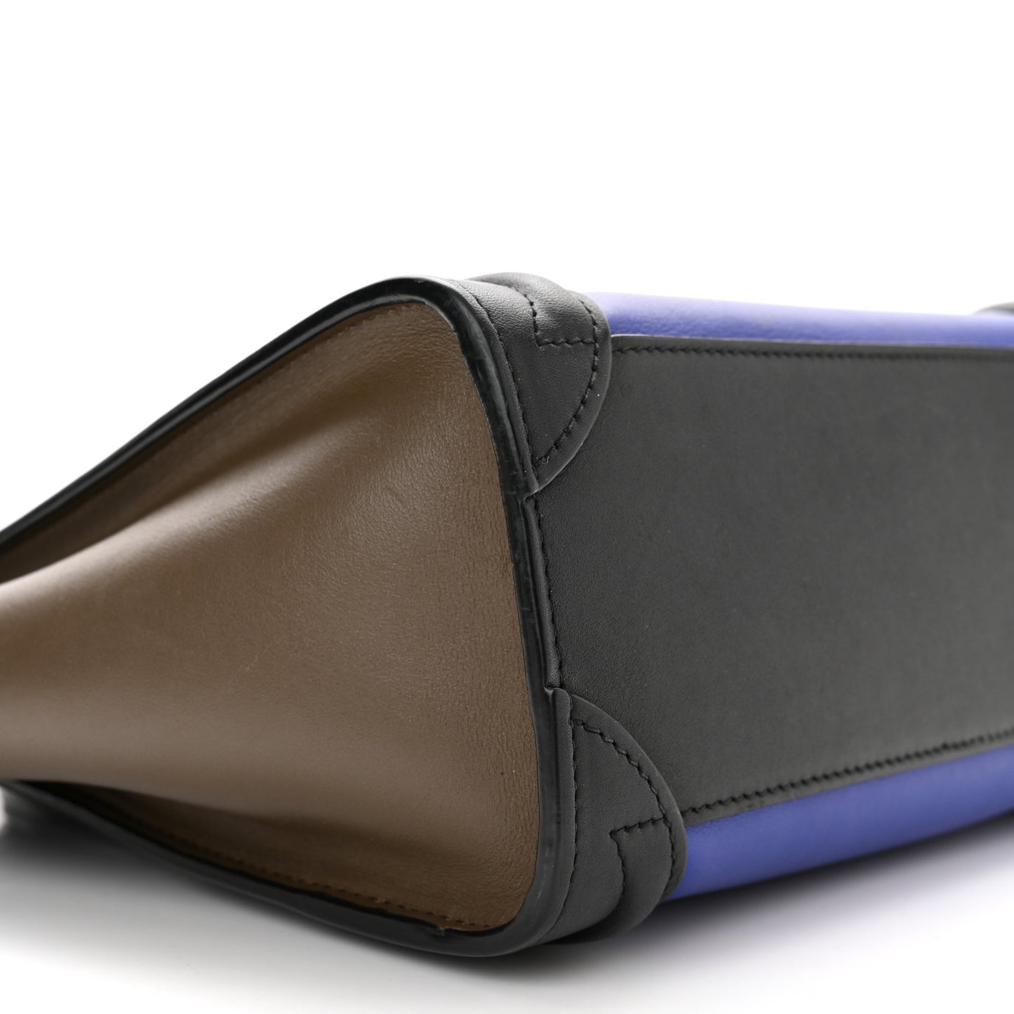 Smooth Calfskin Nano Tri-Color Luggage Indigo