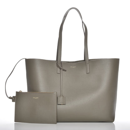 Saint Laurent Calfskin Large Shopping Tote Kaki Militaire 3 of 8