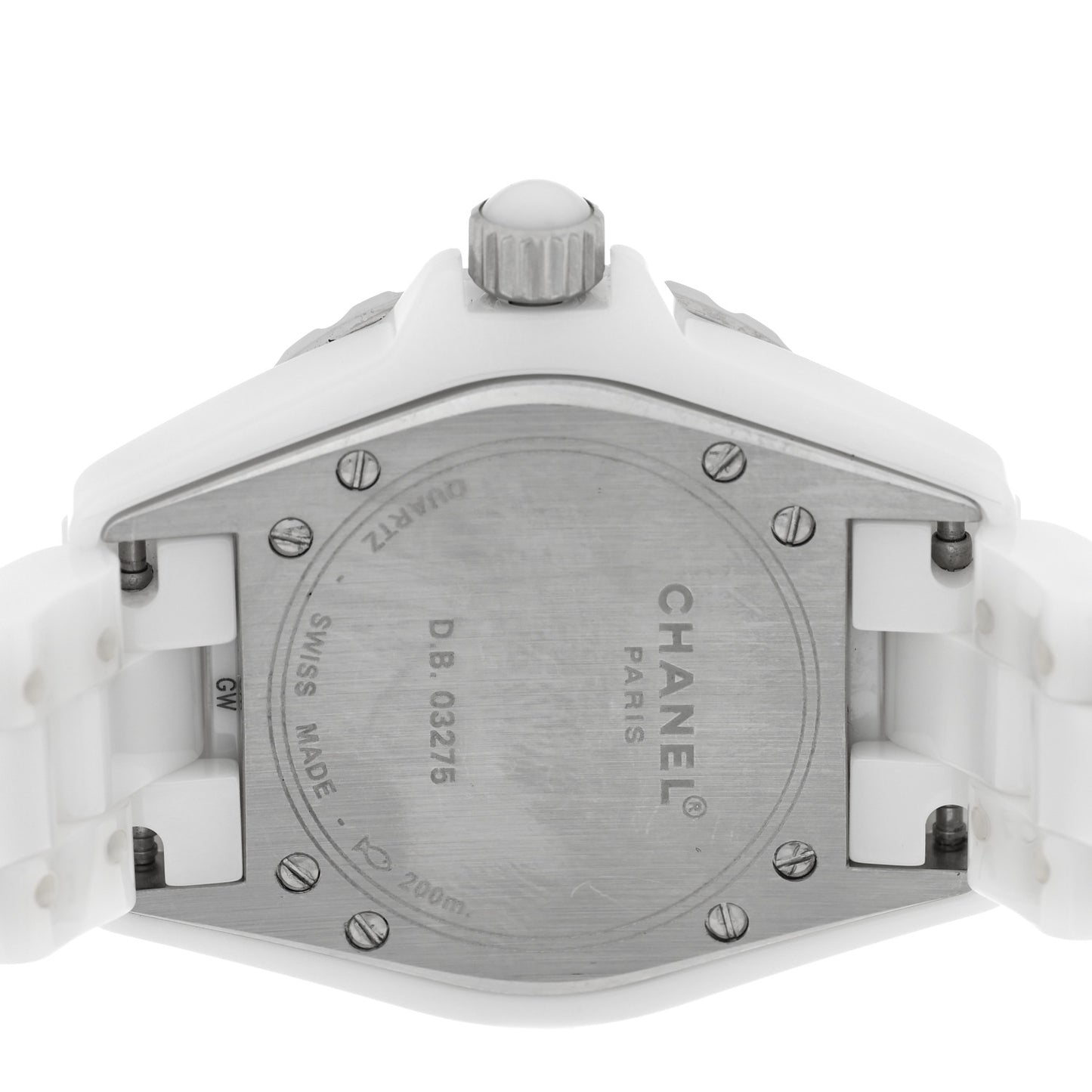 Stainless Steel Ceramic 33mm J12 Quartz Watch White