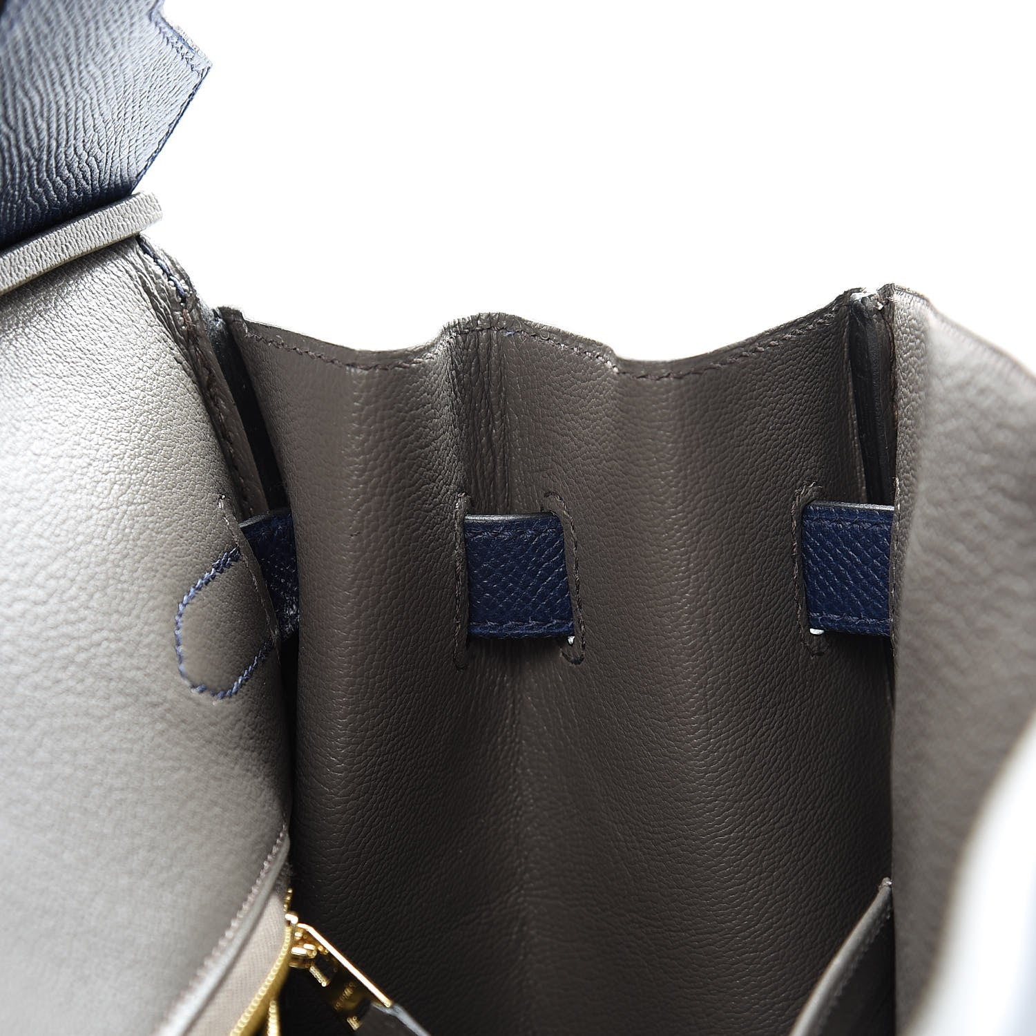 Hermes Epsom Horseshoe Birkin 35 Bleu Saphir Etain 12 of 35