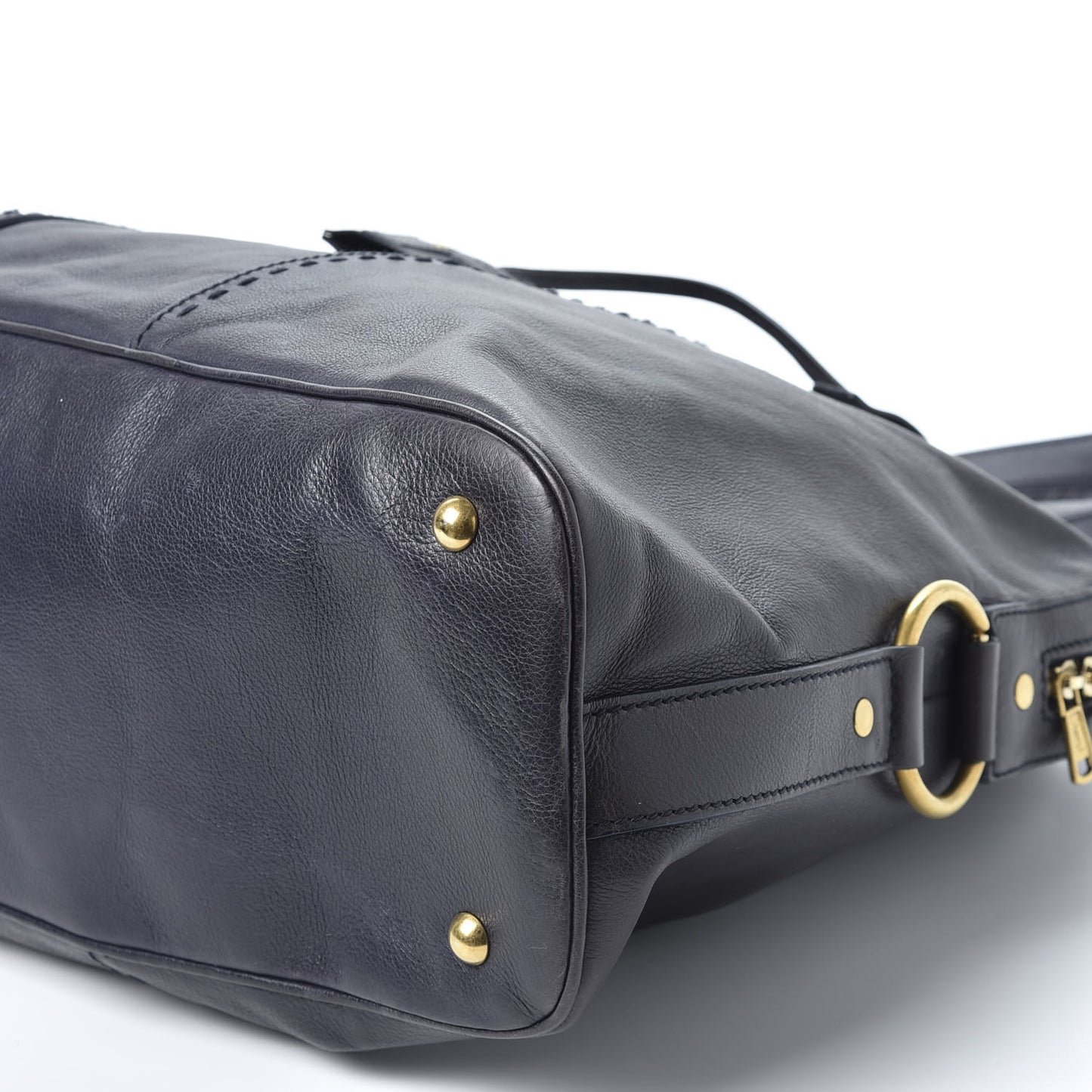 Calfskin Oversized Muse Dark Purple