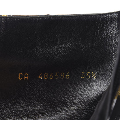 Saint Laurent Jacquard Leopard Loulou Ankle Boots 35.5 Oro 7 of 8