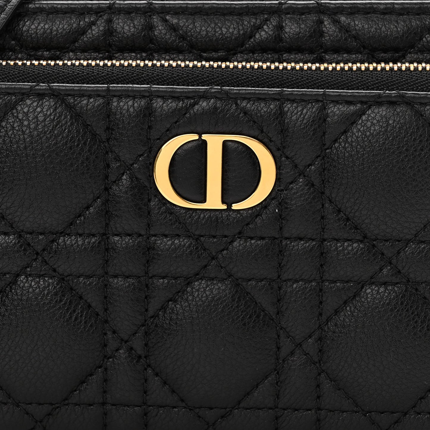 Supple Calfskin Caro Double Pouch Black