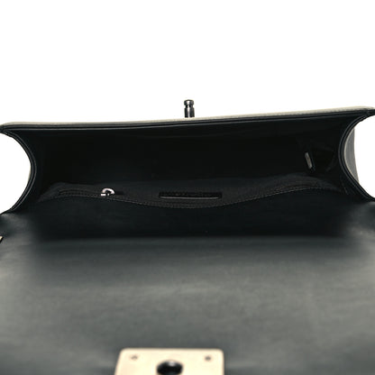 Chanel Calfskin Chevron Quilted New Medium Boy Flap Black 5 of 13