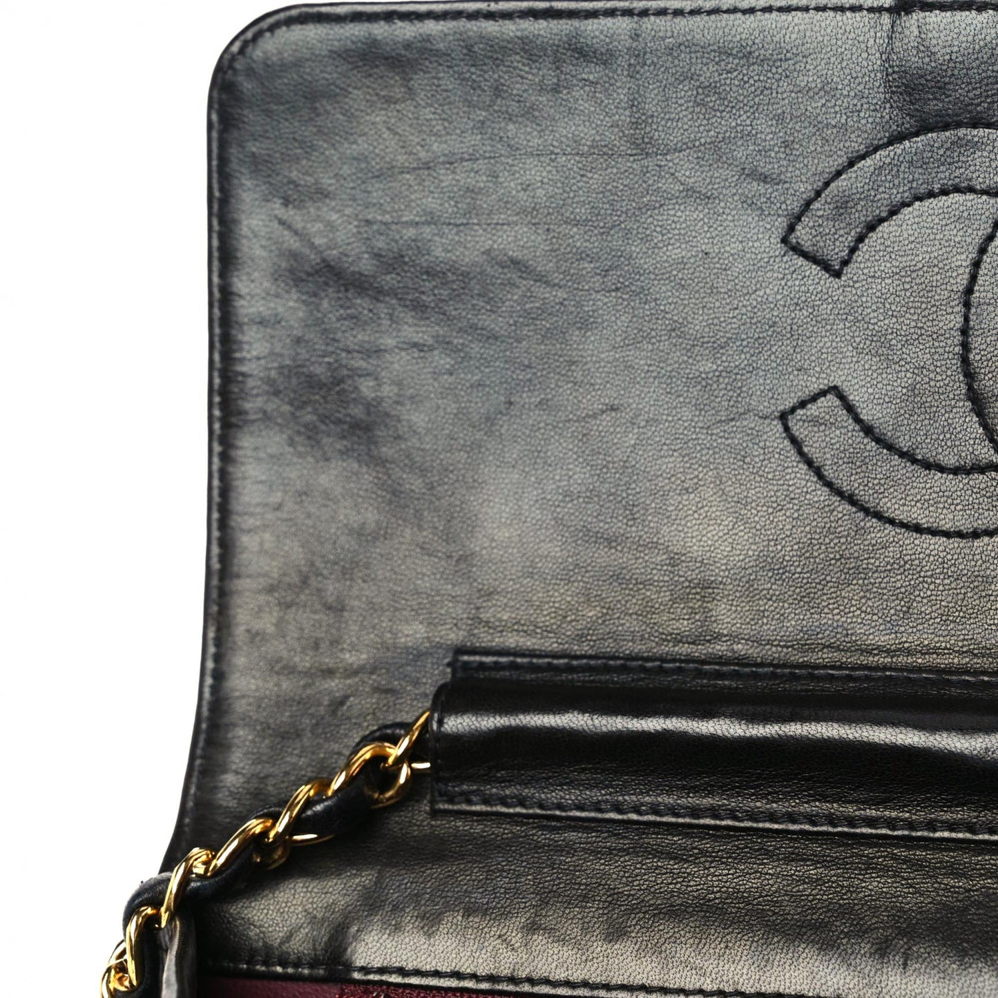 Lambskin Quilted Medium Single Flap Black