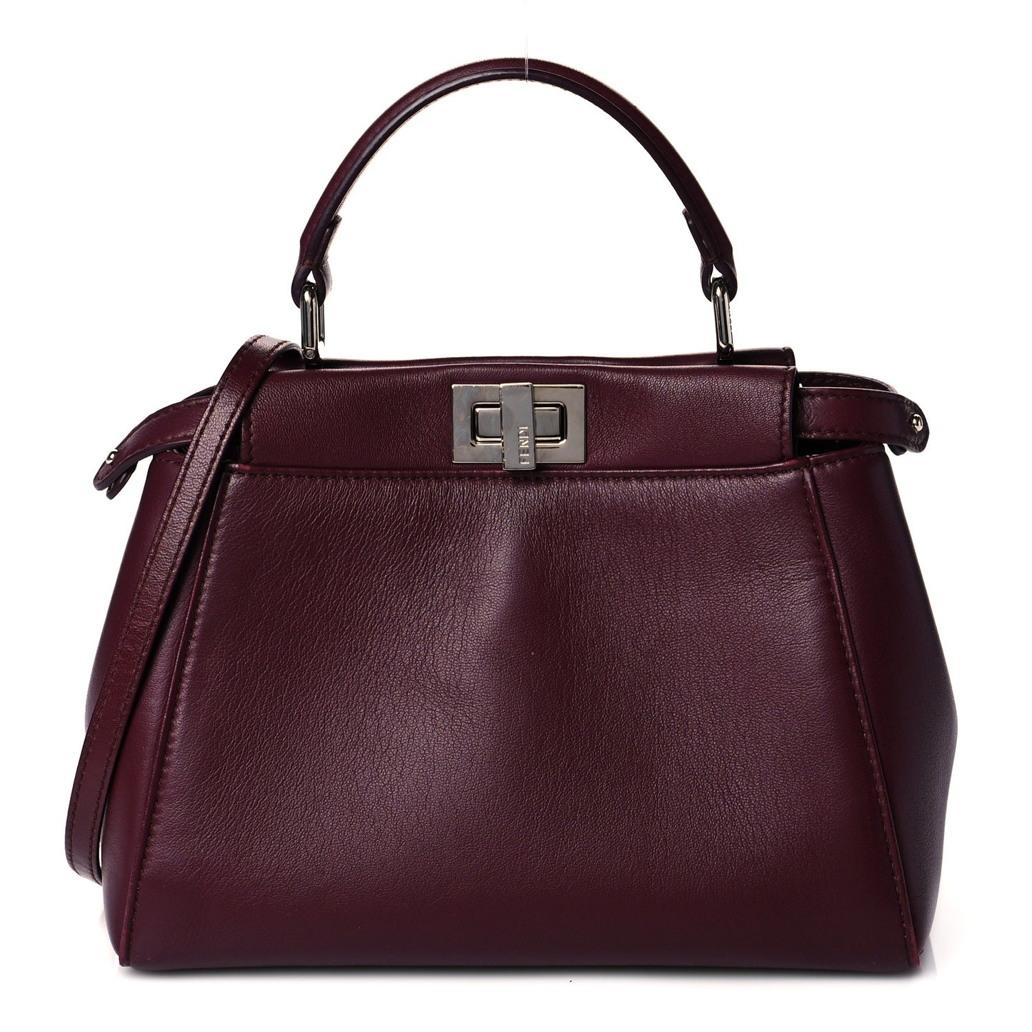 Nappa Mini Peekaboo Iconic Satchel Bordeaux