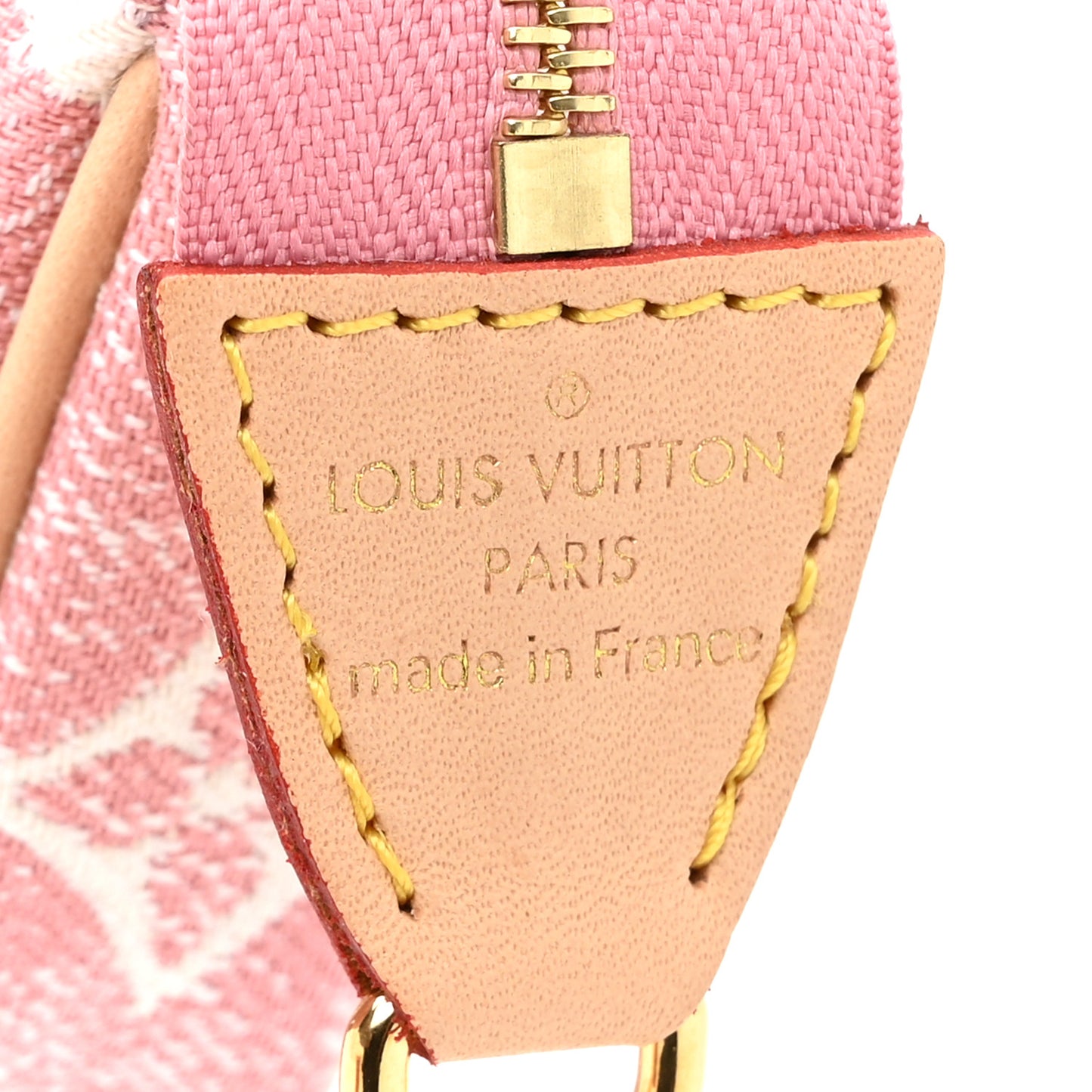 Denim Jacquard Monogram Micro Pochette Accessories Rose