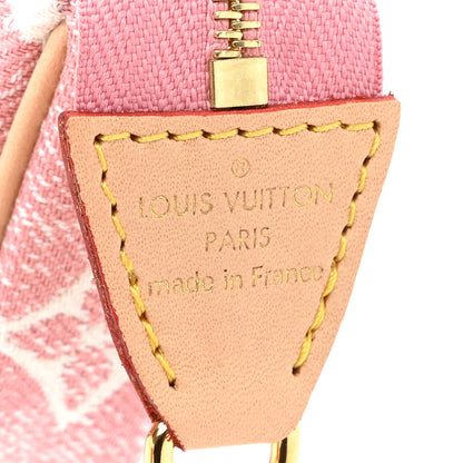 Louis Vuitton Denim Jacquard Monogram Micro Pochette Accessories Rose 6 of 9